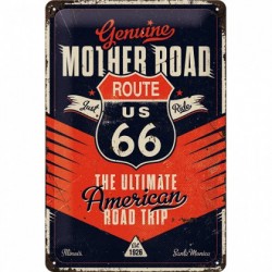 Placa metalica - Route 66 The Ultimate Road Trip